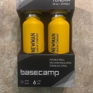 2 Pack Basecamp Tundra Yellow Stainless Steel Water Bottles